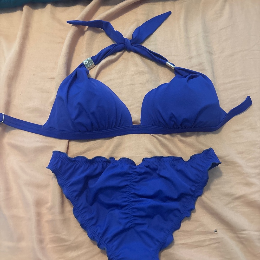 Never worn royal blue bathing suit